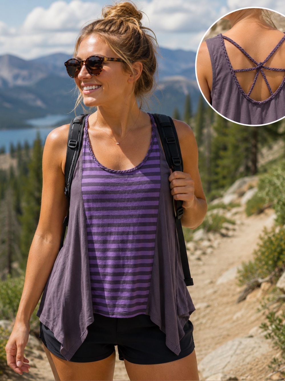 Anthropologie Braided Starburst Swing Tank Top.
